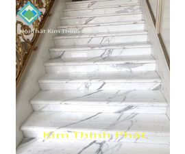 Cầu thang đá hoa cương trắng volakas Cầu thang đá hoa cương trắng volakas