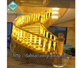 Cầu thang đá hoa cương vàng onyx xuyên sáng cẩm thạch Cầu thang đá hoa cương vàng onyx xuyên sáng cẩm thạch